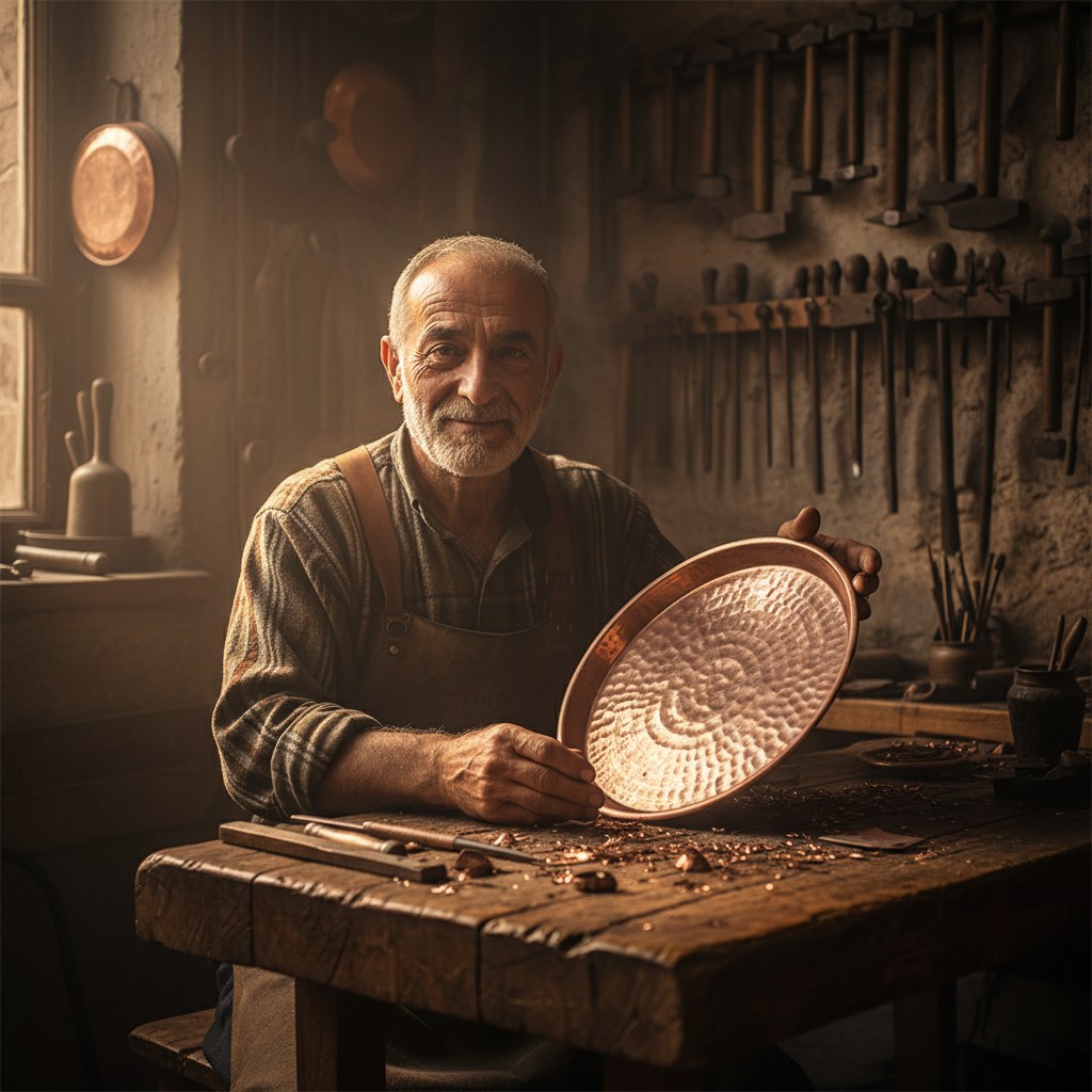 Ustabaşı Hüseyin Bakırcıoğlu ocak başında